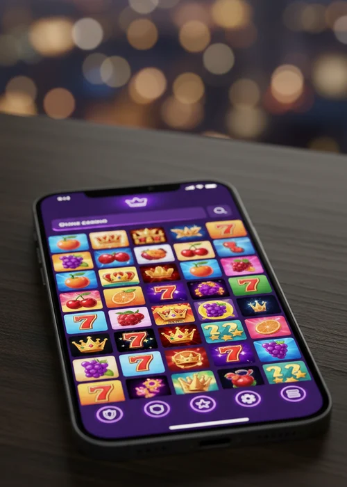 Anonym Casino mobile interface displaying popular slot games like Book of Dead and Money Train 3, with the PWA home screen icon prominently featured for mobile players.